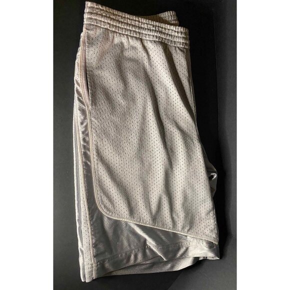 Vintage Nike Gray Mesh Shiny Logo Mens XL Basketball Shorts Gray Tag Y2K - Picture 5 of 10